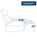 Fauteuil inclinable électrique pivotant et coulissant en cuir véritable bleu avec ports USB, USB-C et poches latérales