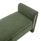 Banc de bout de lit moderne avec accoudoirs et rangement, tabouret repose-pieds rembourré
