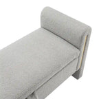 Banc de bout de lit moderne avec accoudoirs et rangement, tabouret repose-pieds rembourré