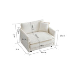 Canapé modulaire en chenille une place - Plus de 22 configurations, structure en bois massif