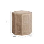 Table d'appoint rectangulaire Tawny Brown avec roulettes - 50,8 cm