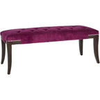 Banc d'appoint capitonné crème à clous décoratifs – 48 larg. x 20 prof. x 19 haut.