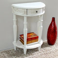  Carved Half Moon Console Table