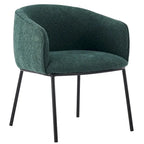 Lot de 1 fauteuil d'appoint en forme de tonneau avec accoudoirs, tapissé de tissu bouclé