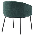 Lot de 1 fauteuil d'appoint en forme de tonneau avec accoudoirs, tapissé de tissu bouclé