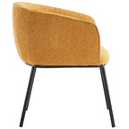 Lot de 1 fauteuil d'appoint en forme de tonneau avec accoudoirs, tapissé de tissu bouclé