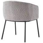 Lot de 1 fauteuil d'appoint en forme de tonneau avec accoudoirs, tapissé de tissu bouclé