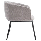 Lot de 1 fauteuil d'appoint en forme de tonneau avec accoudoirs, tapissé de tissu bouclé