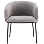 Lot de 1 fauteuil d'appoint en forme de tonneau avec accoudoirs, tapissé de tissu bouclé