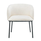Lot de 1 fauteuil d'appoint en forme de tonneau avec accoudoirs, tapissé de tissu bouclé