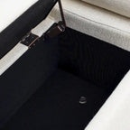 Banc de rangement en velours rembourré