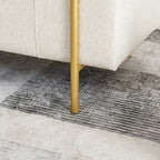 Banc de rangement en velours rembourré