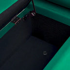Banc de rangement en velours rembourré