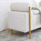 Banc de rangement en velours rembourré