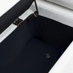Banc de rangement en velours rembourré