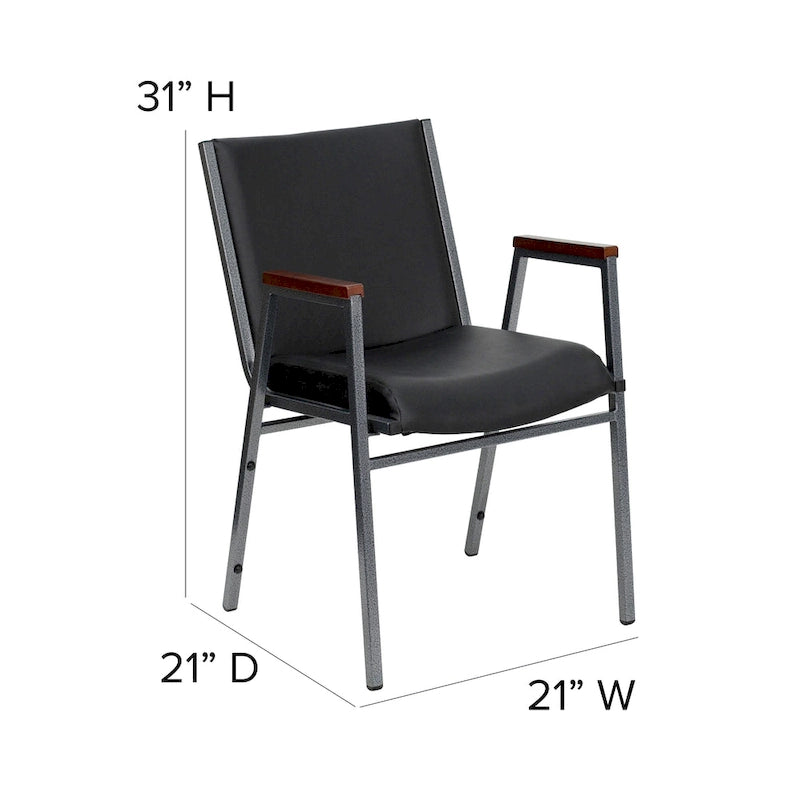 Chaise empilable robuste avec accoudoirs - 21P x 21L x 31H