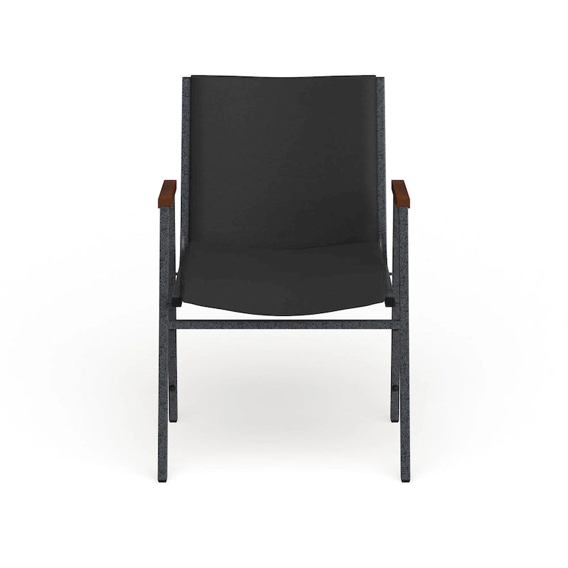 Chaise empilable robuste avec accoudoirs - 21P x 21L x 31H