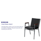 Chaise empilable robuste avec accoudoirs - 21P x 21L x 31H