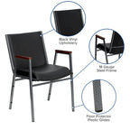 Chaise empilable robuste avec accoudoirs - 21P x 21L x 31H