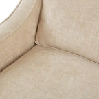 Fauteuil d'appoint pivotant à 360 degrés en chenille bleu aquatique poudré