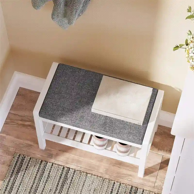 Banc à chaussures avec coussin – 32 P x 60 L x 43 H cm