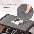 Banc à chaussures avec coussin – 32 P x 60 L x 43 H cm