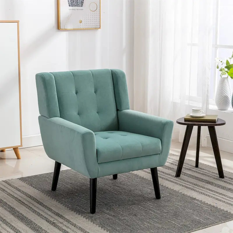 Fauteuil d'appoint en velours, chaises de salon modernes avec dossier ergonomique