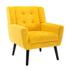 Fauteuil d'appoint en velours, chaises de salon modernes avec dossier ergonomique