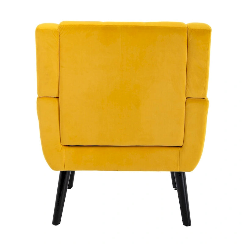 Fauteuil d'appoint en velours, chaises de salon modernes avec dossier ergonomique