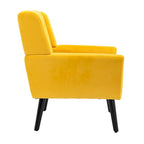 Fauteuil d'appoint en velours, chaises de salon modernes avec dossier ergonomique