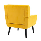 Fauteuil d'appoint en velours, chaises de salon modernes avec dossier ergonomique