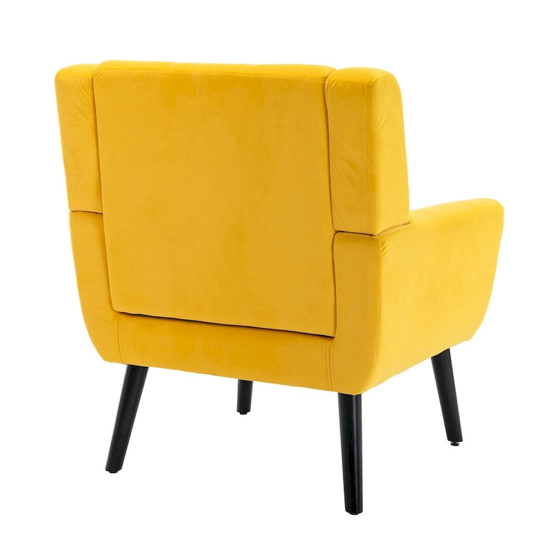 Fauteuil d'appoint en velours, chaises de salon modernes avec dossier ergonomique