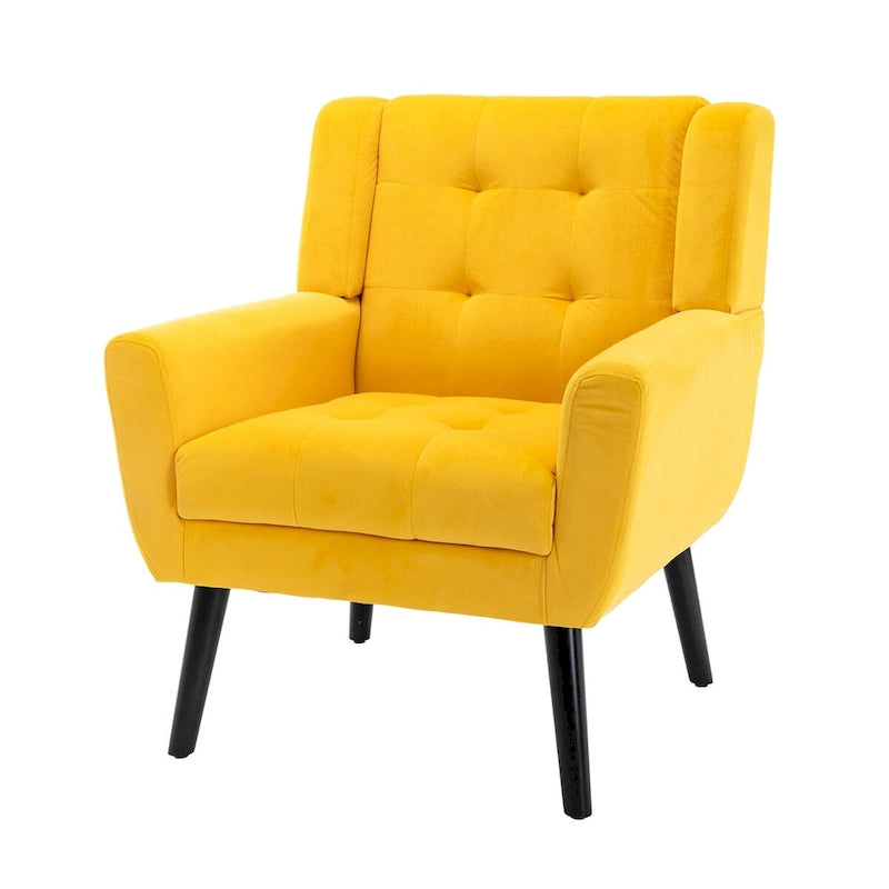 Fauteuil d'appoint en velours, chaises de salon modernes avec dossier ergonomique