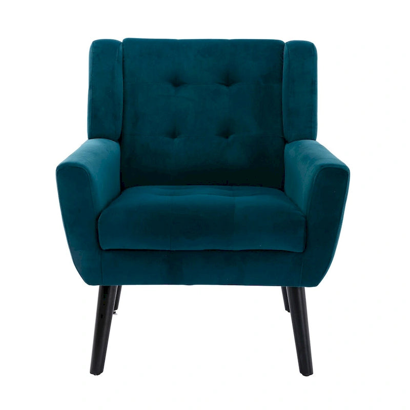 Fauteuil d'appoint en velours, chaises de salon modernes avec dossier ergonomique