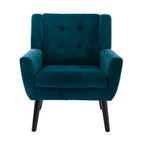 Fauteuil d'appoint en velours, chaises de salon modernes avec dossier ergonomique