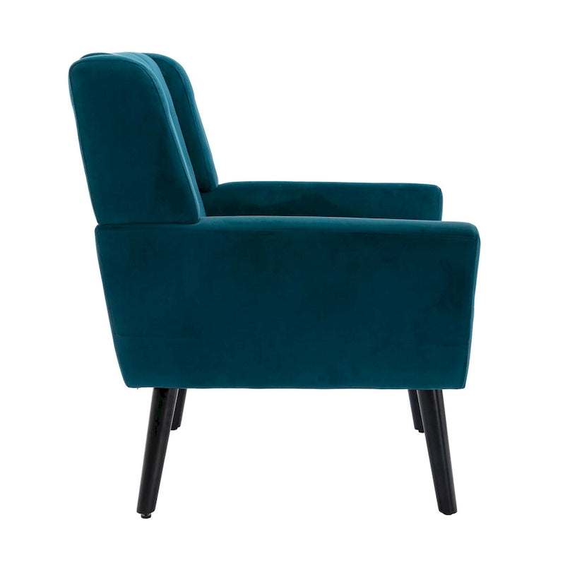 Fauteuil d'appoint en velours, chaises de salon modernes avec dossier ergonomique