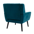 Fauteuil d'appoint en velours, chaises de salon modernes avec dossier ergonomique