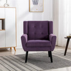 Fauteuil d'appoint en velours, chaises de salon modernes avec dossier ergonomique