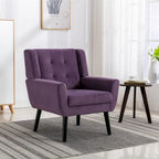 Fauteuil d'appoint en velours, chaises de salon modernes avec dossier ergonomique