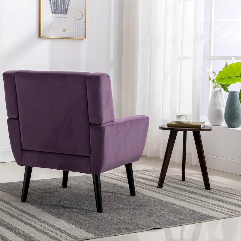 Fauteuil d'appoint en velours, chaises de salon modernes avec dossier ergonomique