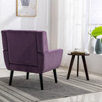 Fauteuil d'appoint en velours, chaises de salon modernes avec dossier ergonomique