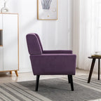 Fauteuil d'appoint en velours, chaises de salon modernes avec dossier ergonomique