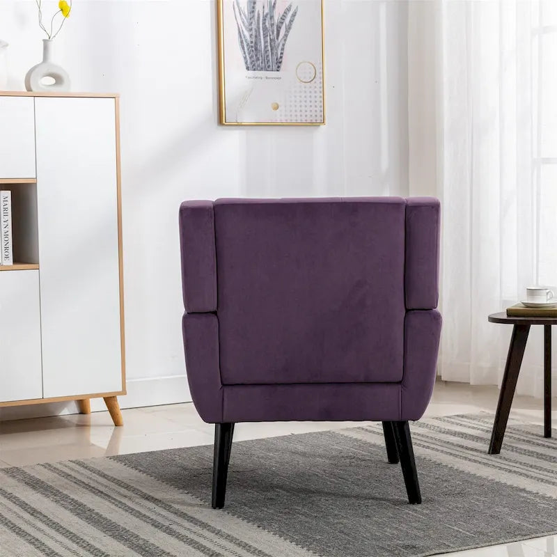 Fauteuil d'appoint en velours, chaises de salon modernes avec dossier ergonomique