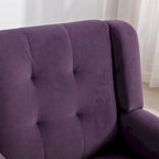Fauteuil d'appoint en velours, chaises de salon modernes avec dossier ergonomique