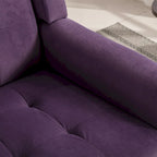 Fauteuil d'appoint en velours, chaises de salon modernes avec dossier ergonomique