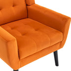 Fauteuil d'appoint en velours, chaises de salon modernes avec dossier ergonomique