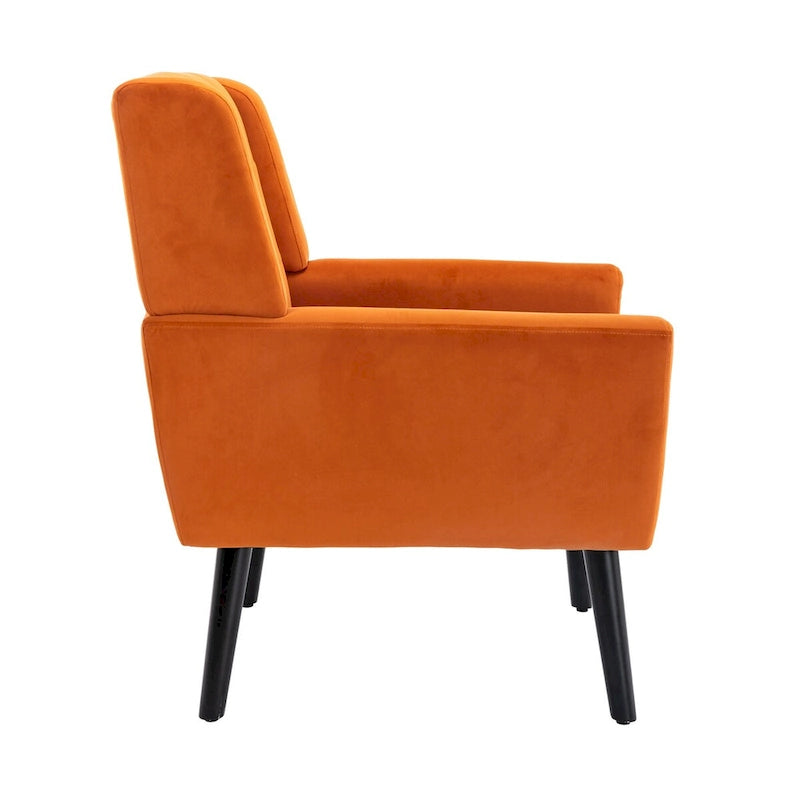 Fauteuil d'appoint en velours, chaises de salon modernes avec dossier ergonomique