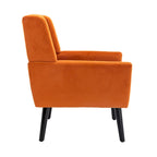 Fauteuil d'appoint en velours, chaises de salon modernes avec dossier ergonomique
