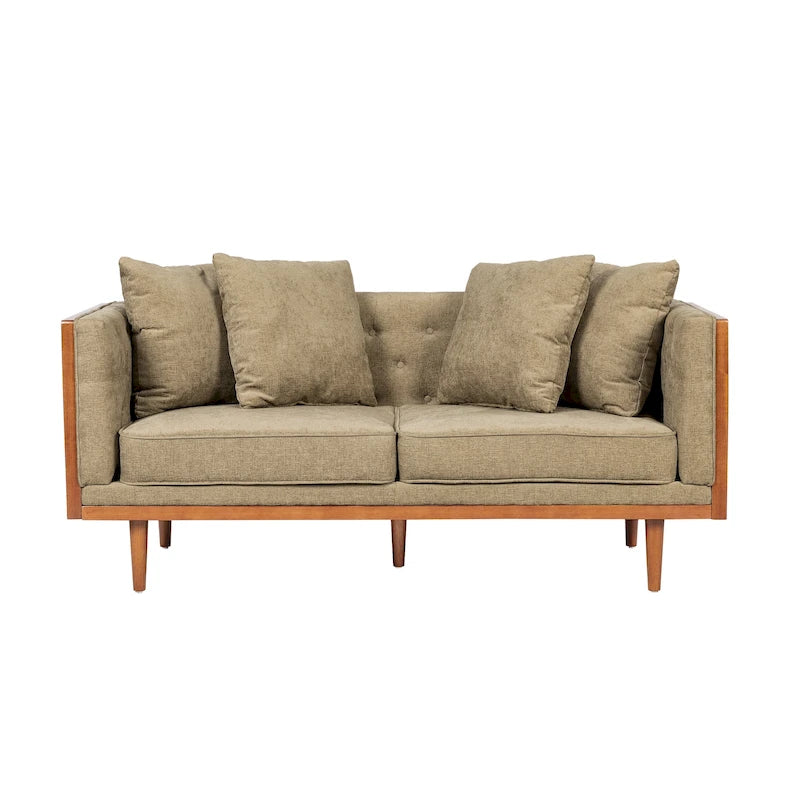 Causeuse capitonnée Borah avec coussins décoratifs de Christopher Knight Home