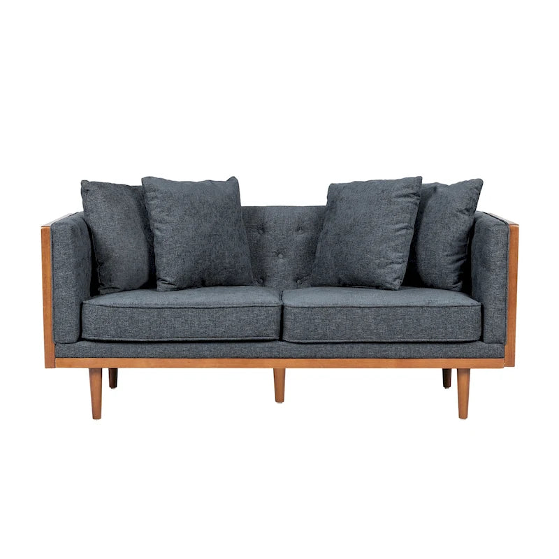 Causeuse capitonnée Borah avec coussins décoratifs de Christopher Knight Home